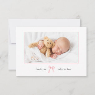 Cartão De Agradecimento Lindo Arco de Foto Menina Bebê Obrigada