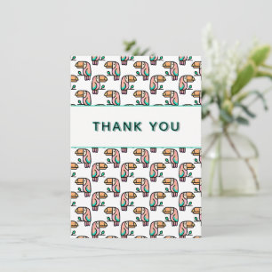 Cartão De Agradecimento lindo presente de tucano tropical para crianças