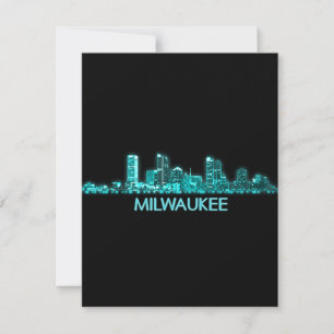 Cartão De Agradecimento Linha do Skyline Milwaukee