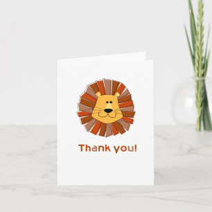 Cartão De Agradecimento Lion Thank You Cards