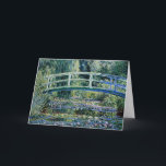 Cartão De Agradecimento "Lírios de Água e Ponte Japonesa"<br><div class="desc">Water Lily and Japan Bridge,  famosa pintura de arte por Claude Monet,  1899.</div>