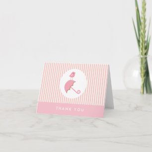 Cartão De Agradecimento {little bird} baby shower thank you card