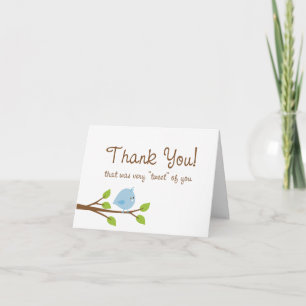 Cartão De Agradecimento Little Birdie Thank You Card - Blue