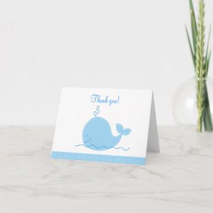 Cartão De Agradecimento Little Blue Whale Folded Thank you notes