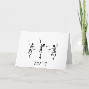 Cartão de Agradecimento Little Boo Dancing Skeleto