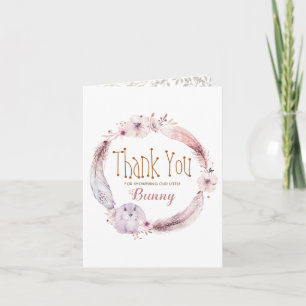 Cartão De Agradecimento Little Bunny Baby Shower Thank You