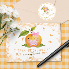 Cartão De Agradecimento Little Cutie Babies Shower Thank You Card