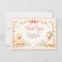 Cartão de Agradecimento Little Duckling Dreams