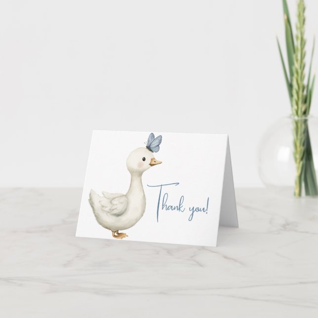 Cartão de Agradecimento Little Goose – Chás de Beb (Frente)