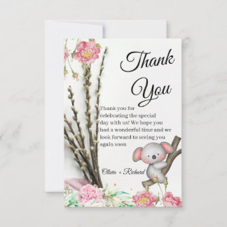 Cartão De Agradecimento Little Koala Wedding Thank You Card for Guests All