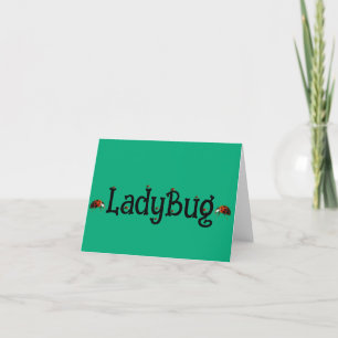 Cartão De Agradecimento Little Lady Bugs