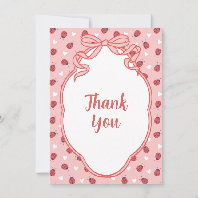 Cartão De Agradecimento Little Lady on the Way Flat Thank You Card (Frente)