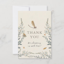 Cartão De Agradecimento Little Love Bug Vintage Baby Shower Thank you