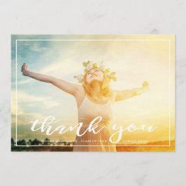 Cartão De Agradecimento Livre e focado | Graduação Obrigado | Luz