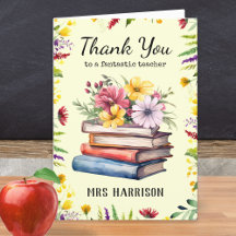 Livros Flores Bonito Personalizado Professor