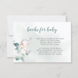 Cartão De Agradecimento Livros para Baby Enclosure Card Baby Elephant