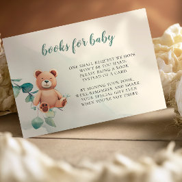 Cartão De Agradecimento Livros para Bebê Enclosure Card Bear Bear Bear