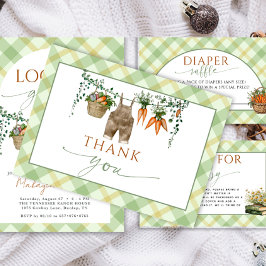 Cartão De Agradecimento Locally Grown Farmer Market Baby Shower Thank You