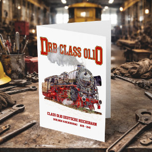 Cartão De Agradecimento Locomotiva a Vapor DRB Classe 01.10. Deutsche Reic