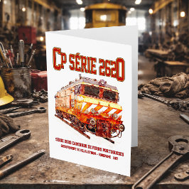 Cartão De Agradecimento Locomotiva elétrica CP Serie 2620. Loco Nez-Casse