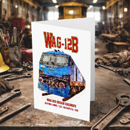 Cartão De Agradecimento Locomotiva WAG-12B. Caminho de ferro da Índia
