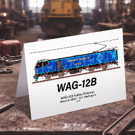 Cartão De Agradecimento Locomotiva WAG-12B. Caminho de ferro da Índia