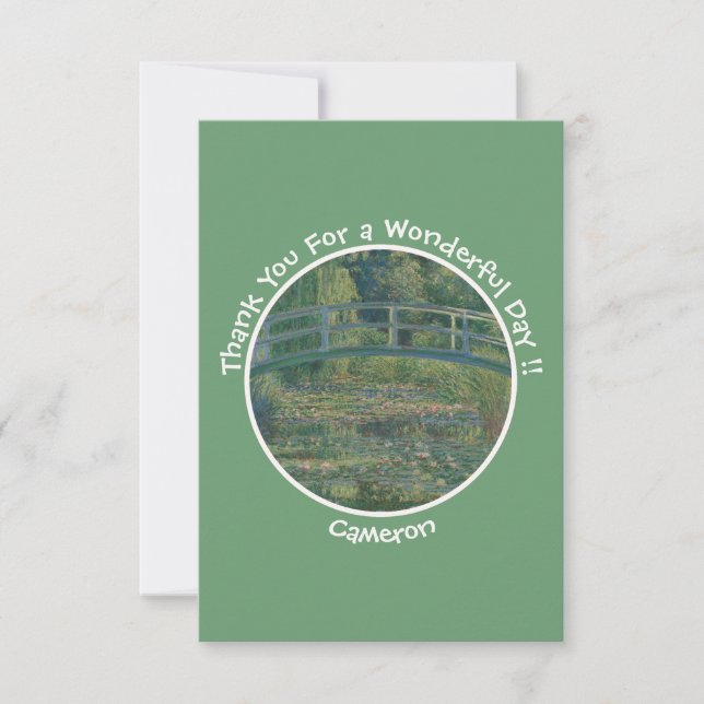 Cartão De Agradecimento Lodo de Água-Lily de Monet e artigos do Partido da (Frente)