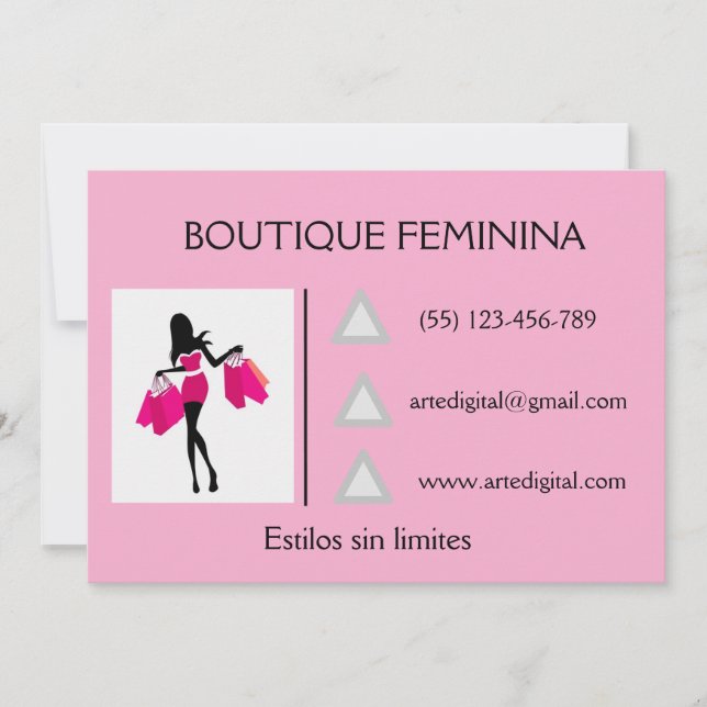 CARTÃO DE AGRADECIMENTO LOGO DE ROPA (Frente)