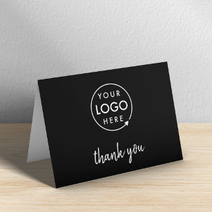 Cartão De Agradecimento Logotipo comercial   Empresa Profissional