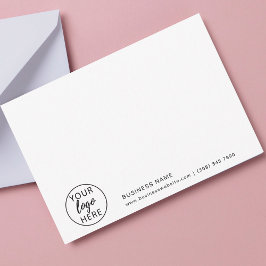 Cartão De Agradecimento Logotipo comercial personalizado elegante