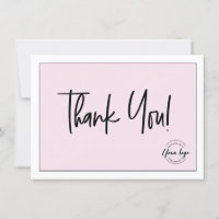 Logotipo da Companhia Branca Cor-de-rosa Obrigado