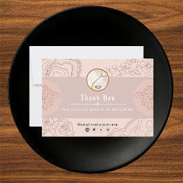 Cartão De Agradecimento Logotipo de Beleza para a Mulher Abstrato moderna