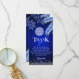 Cartão De Agradecimento Logotipo de festa de Natal da empresa personalizad