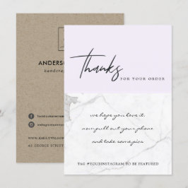 CARTÃO DE AGRADECIMENTO LOGOTIPO DE NEGÓCIOS EMPRESARIAL DE TEXTURA MARBLE