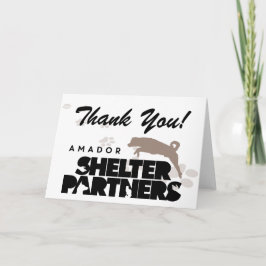 Cartão De Agradecimento Logotipo de parceiros A-SHELTER OBRIGADO
