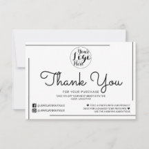 Logotipo do Script de Borda Preta Branco Obrigado