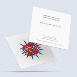 Cartão De Agradecimento Logotipo e envio de texto personalizado Simples mo