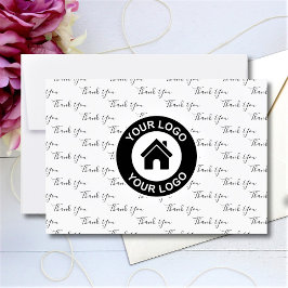 Cartão De Agradecimento Logotipo E Mensagem Comerciais Personalizados