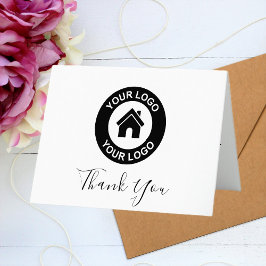 Cartão De Agradecimento Logotipo E Mensagem Comerciais Personalizados