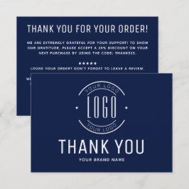 Cartão De Agradecimento logotipo empresarial personalizado moderno da empr