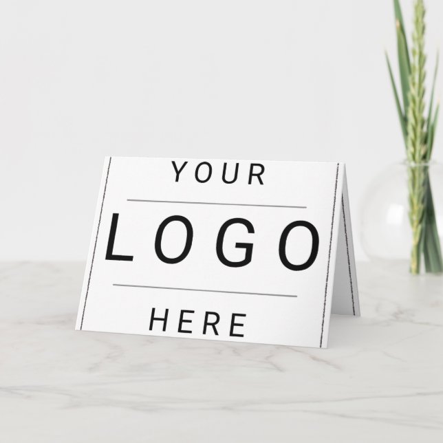 Cartão De Agradecimento Logotipo Personalizado (Frente)