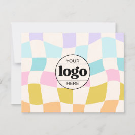 Cartão De Agradecimento Logotipo Personalizado do Verificador de Sobremesa