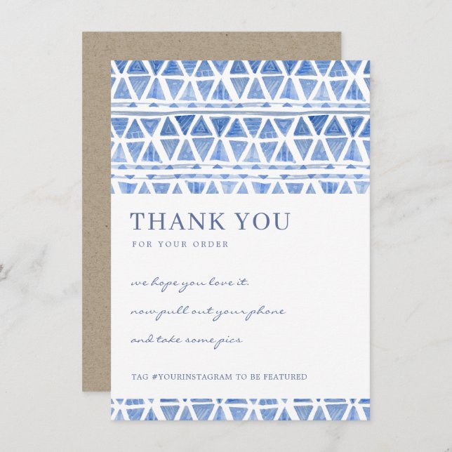 CARTÃO DE AGRADECIMENTO LOGOTIPO TRIANGULAR TRIANGULAR DA EMPRESA (Frente/Verso)