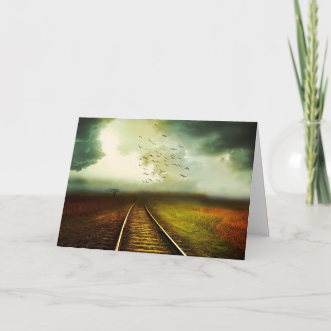 CARTÃO DE AGRADECIMENTO LONELY TRACK BLANK ALL-OCCASION CARD (Frente)