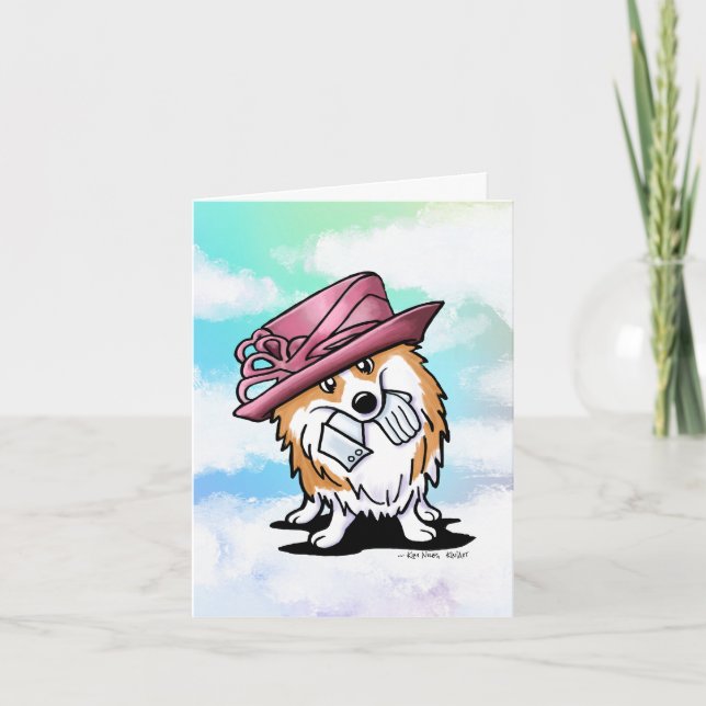 Cartão De Agradecimento Long AMA A Rainha Corgi (Frente)
