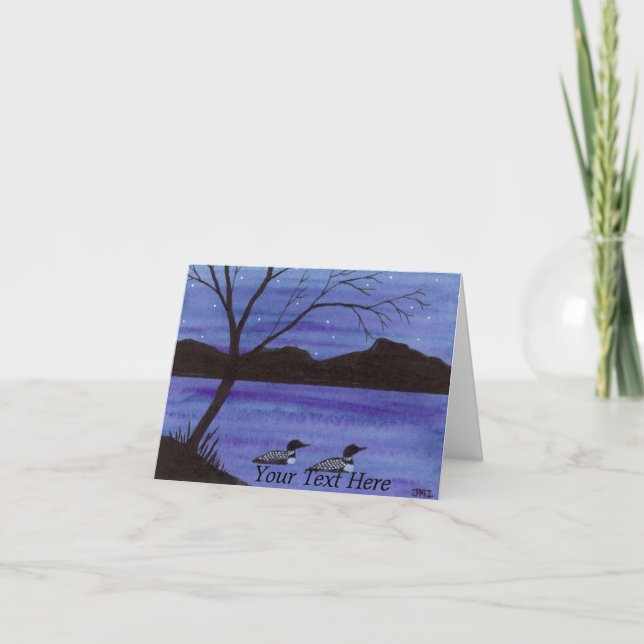 Cartão De Agradecimento Loons (Frente)