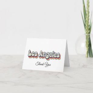 Cartão De Agradecimento Los Angeles California Chrome City Classic Arte