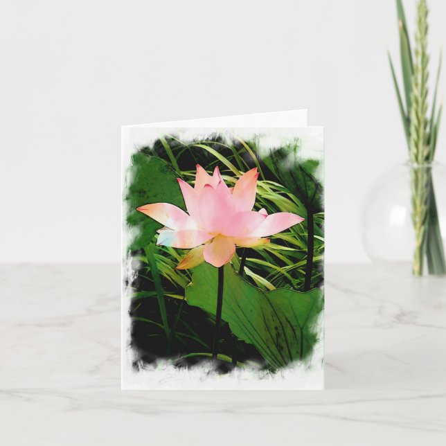 Cartão De Agradecimento Lotus Notecard (Frente)