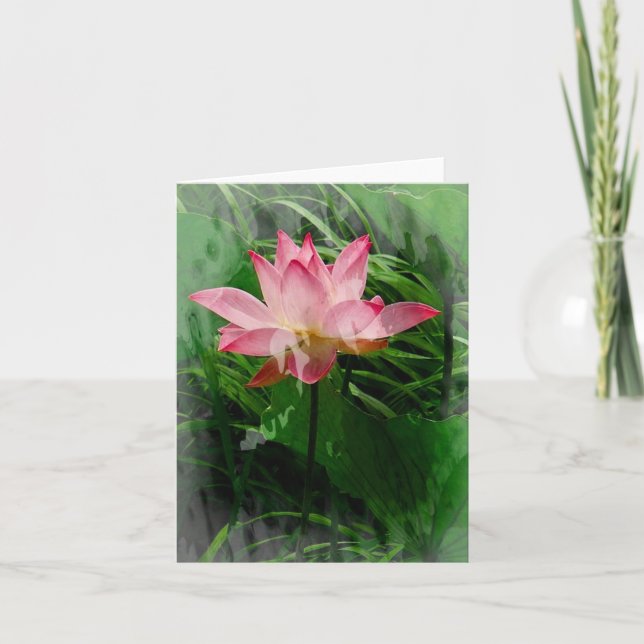 Cartão De Agradecimento Lotus Notecard (Frente)