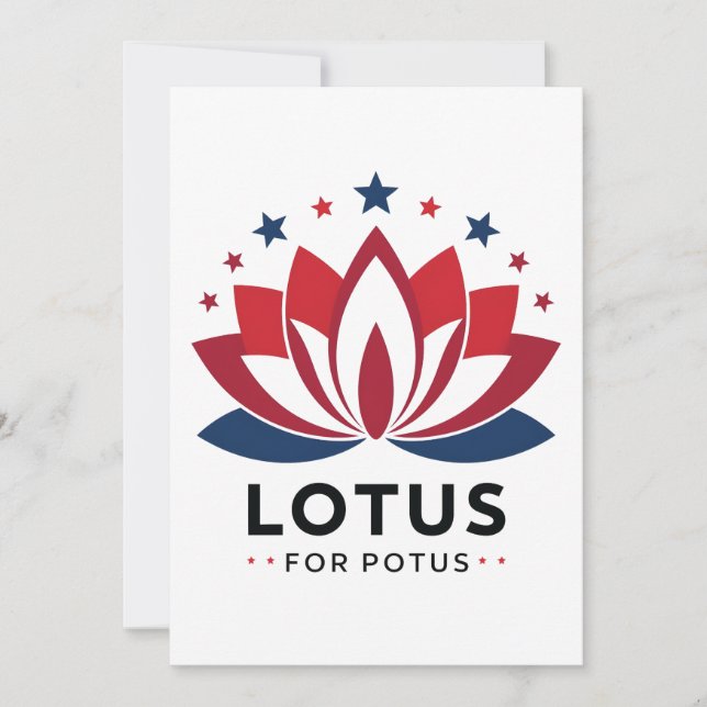 Cartão De Agradecimento Lotus para POTUS Kamala Harris 2024 (Frente)